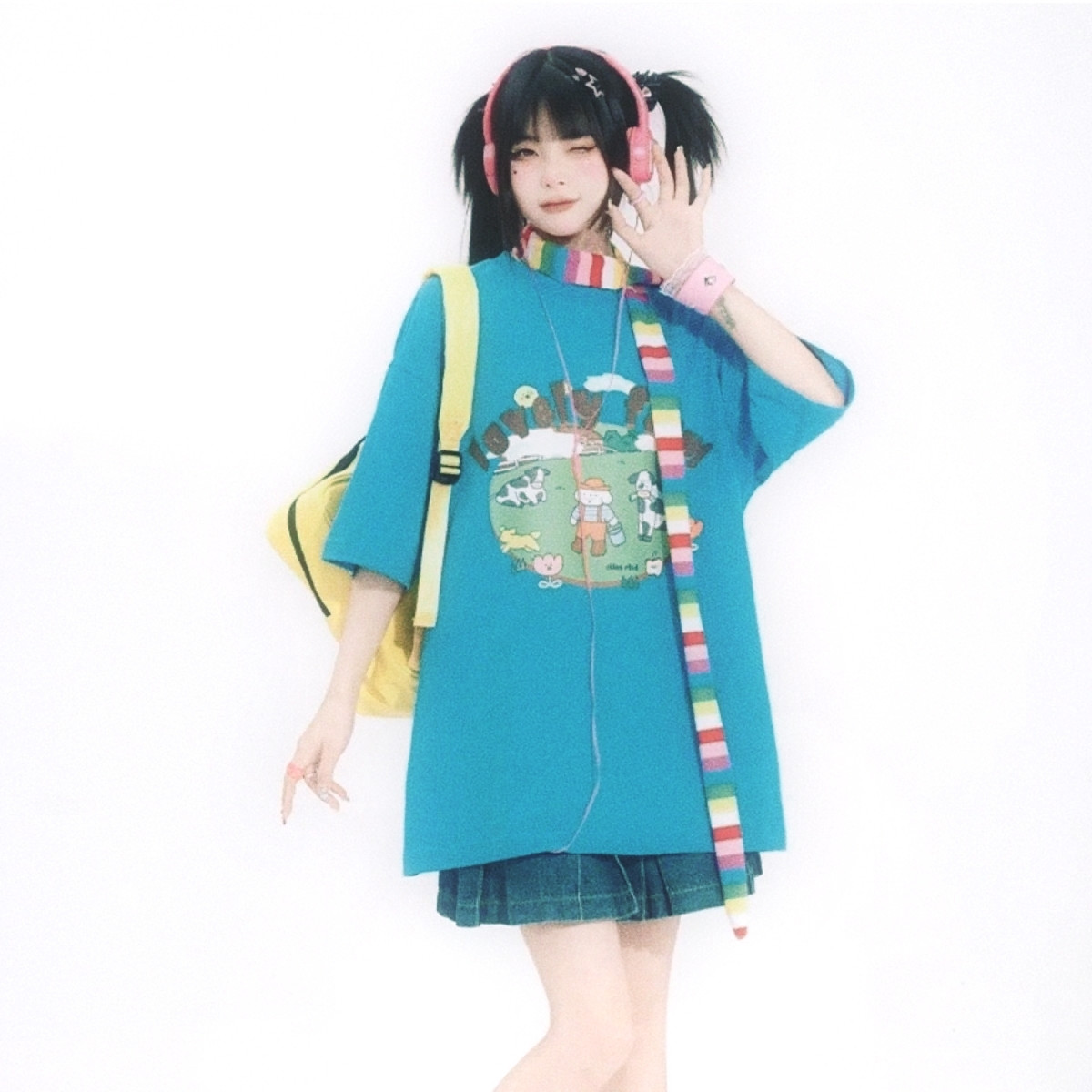 Y2K Aesthetic Oversized T-Shir - đánh giá và giá Farming Japan