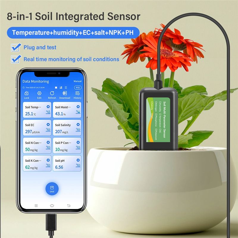 AEE6-8In One Soil Sensor For A - đánh giá và giá Precision Farming Smart Agriculture