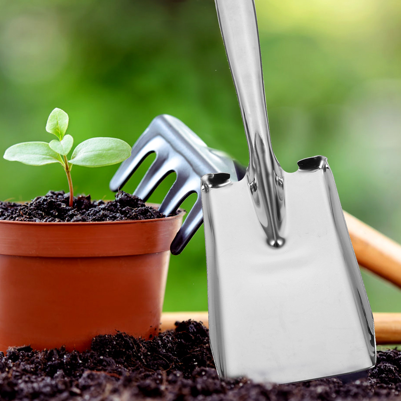 Thicken Stainless Steel Shovel - đánh giá và giá Vegetable Transplanter