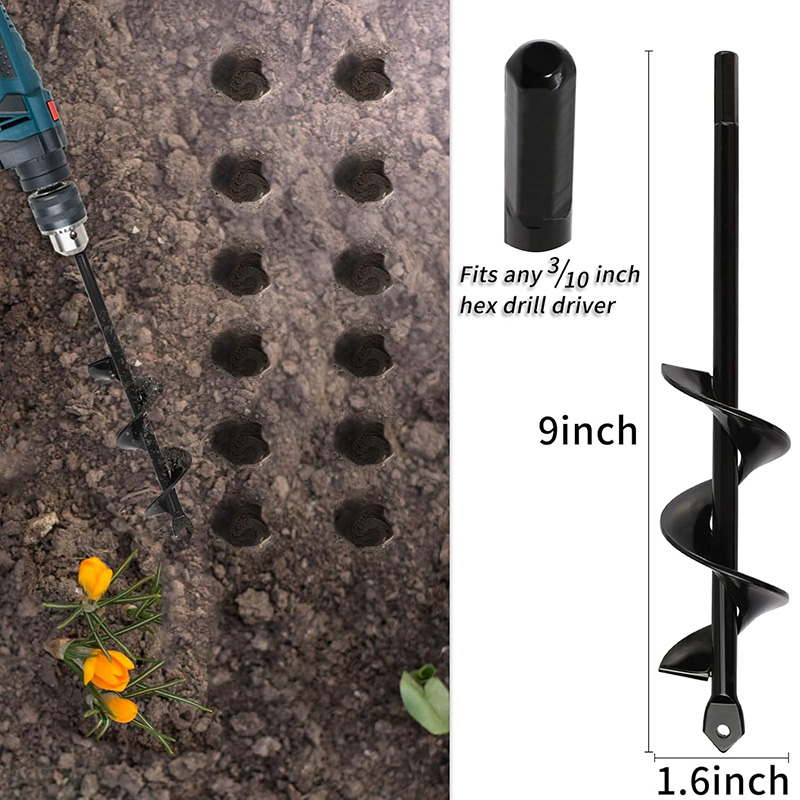 Garden Earth Auger Spiral Dril - đánh giá và giá Vegetable Transplanter