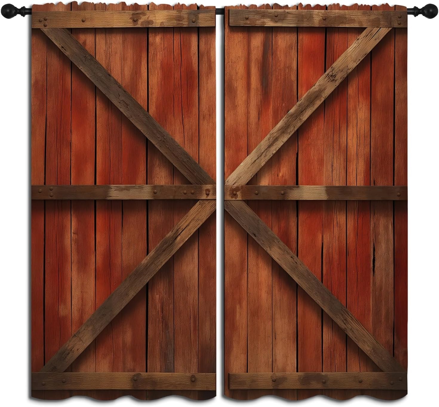 Barn Wood Door Blackout Curtai - đánh giá và giá Farming Japan