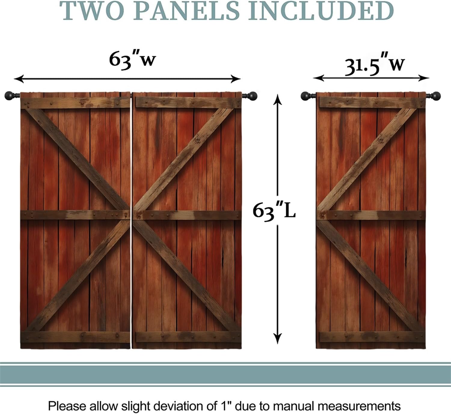 Barn Wood Door Blackout Curtai - đánh giá và giá Farming Japan